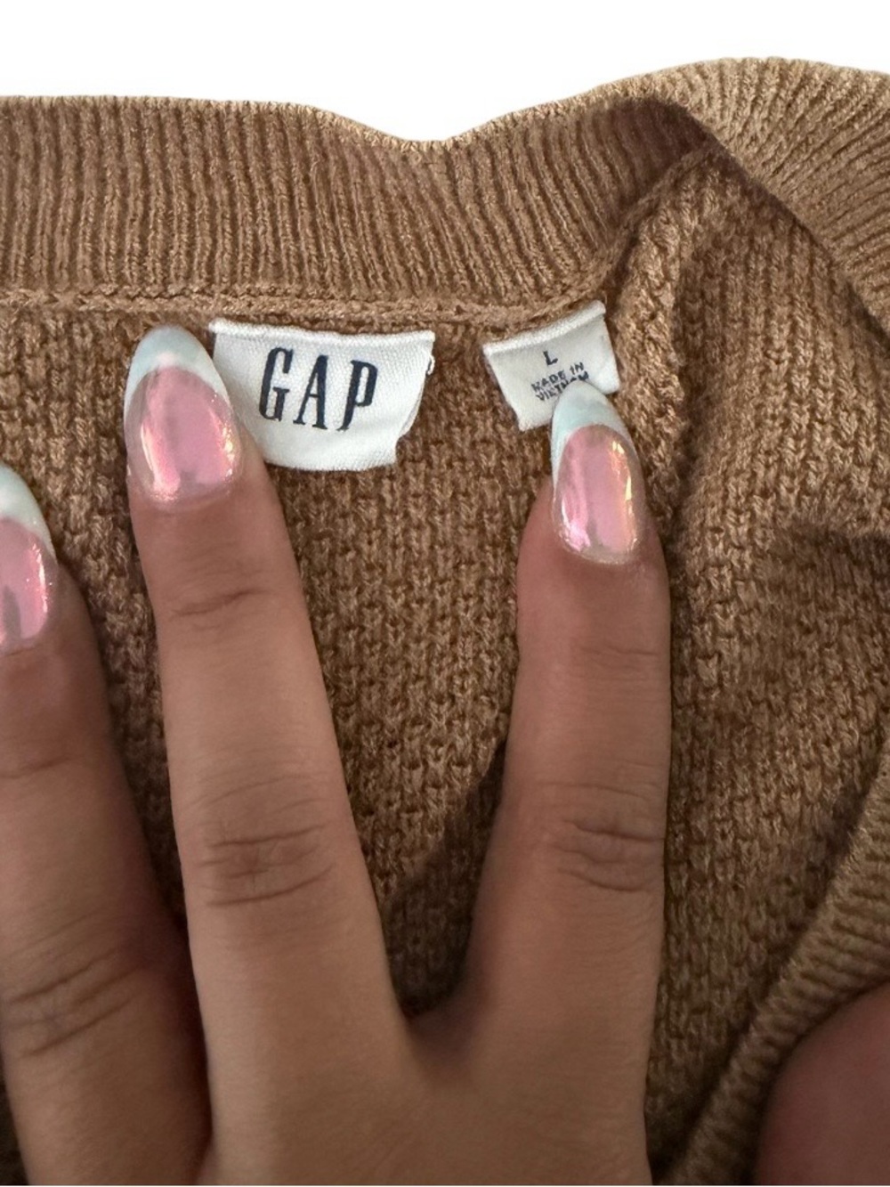 GAP Camel Ribbed Knit Sweater - Picture 3 of 4